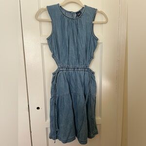 Gap Denim Side-Tie Cutout Mini Dress with Washwell
